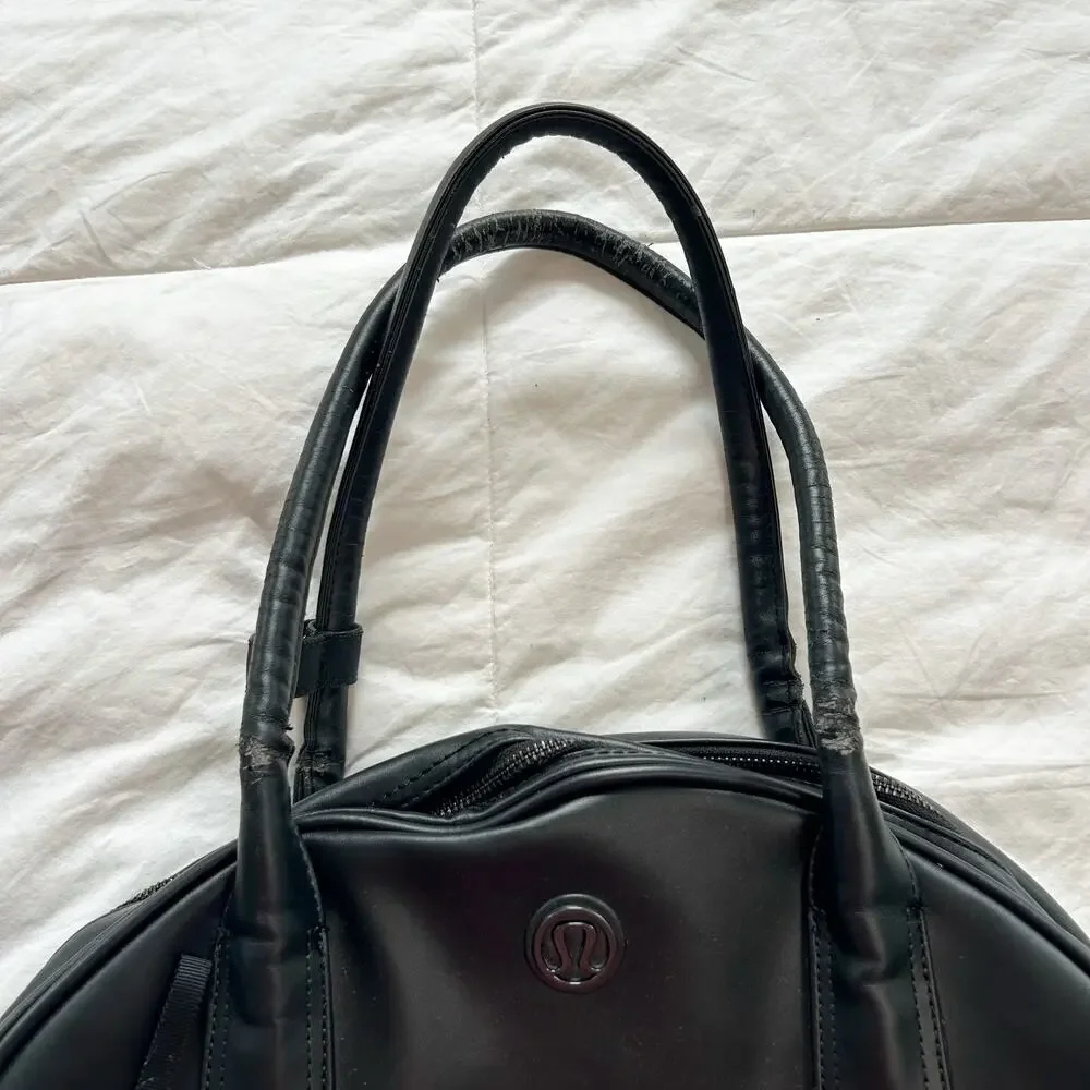 Lululemon Sweat Once A Day Black Gym Duffel Bag Yoga Travel Tote